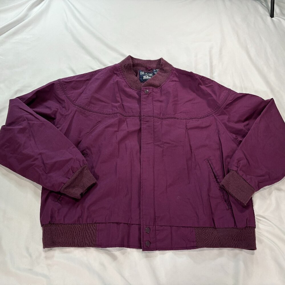 John Blair large burgundy jacket zipper front 2X    Lot J